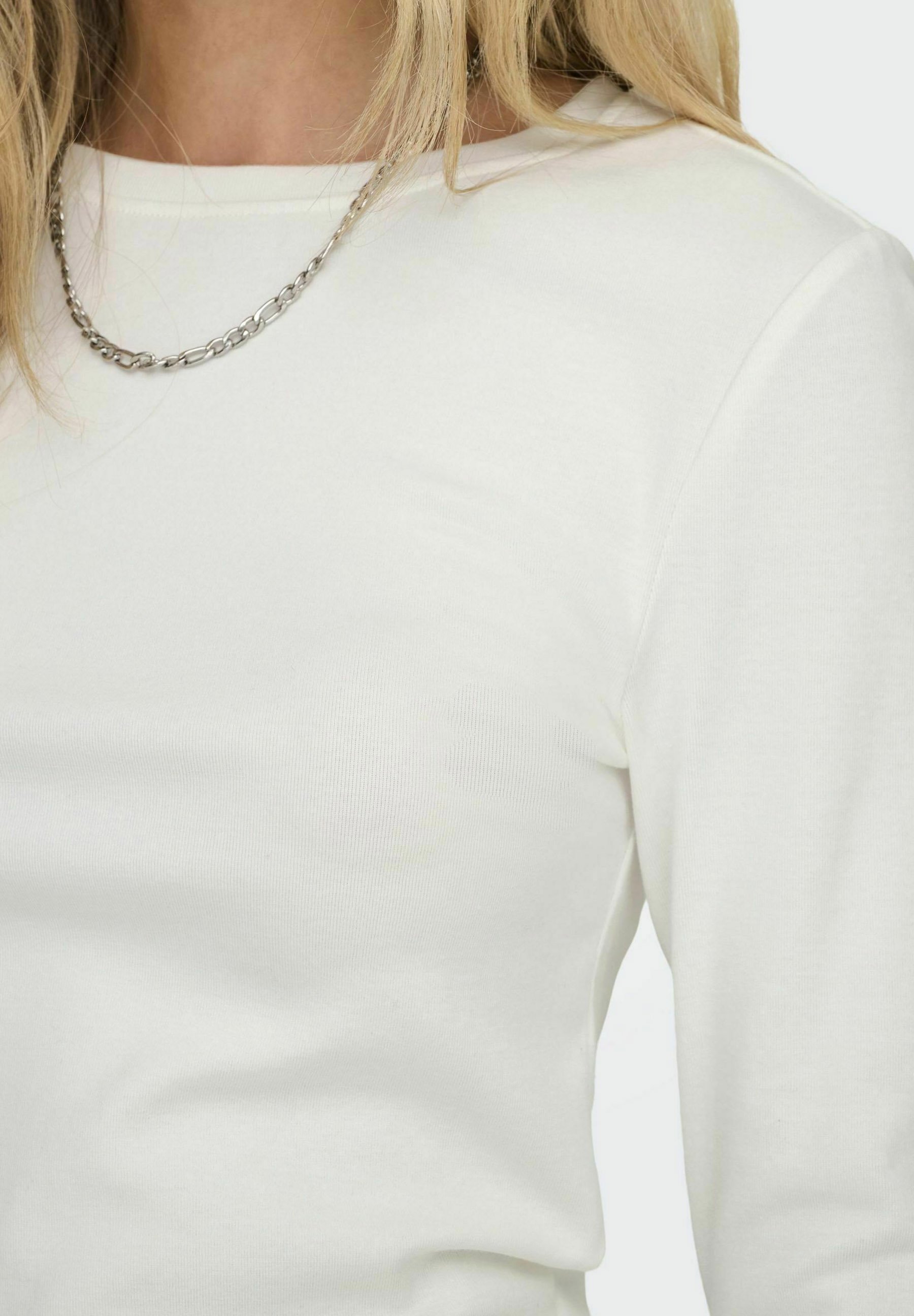 SOLO ONLRILEY O-NECK - Top a maniche lunghe - cloud dancer
