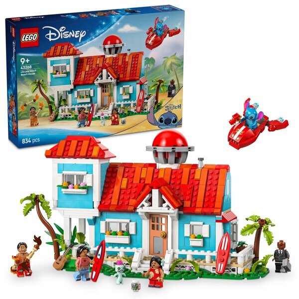 LEGO Disney 43268 Lilo un Stitch pludmales māja