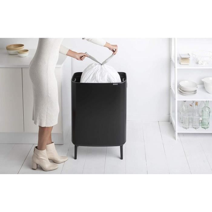 Poubelle - Brabantia - Bo Touch Bin Hi - 60L - Noir Mat