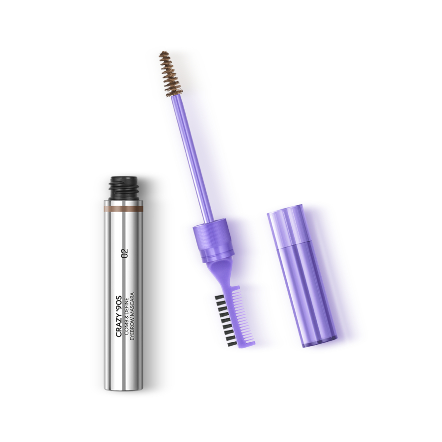 CRAZY '90S COMB & DEFINE EYEBROW MASCARA 02 Hellbraun