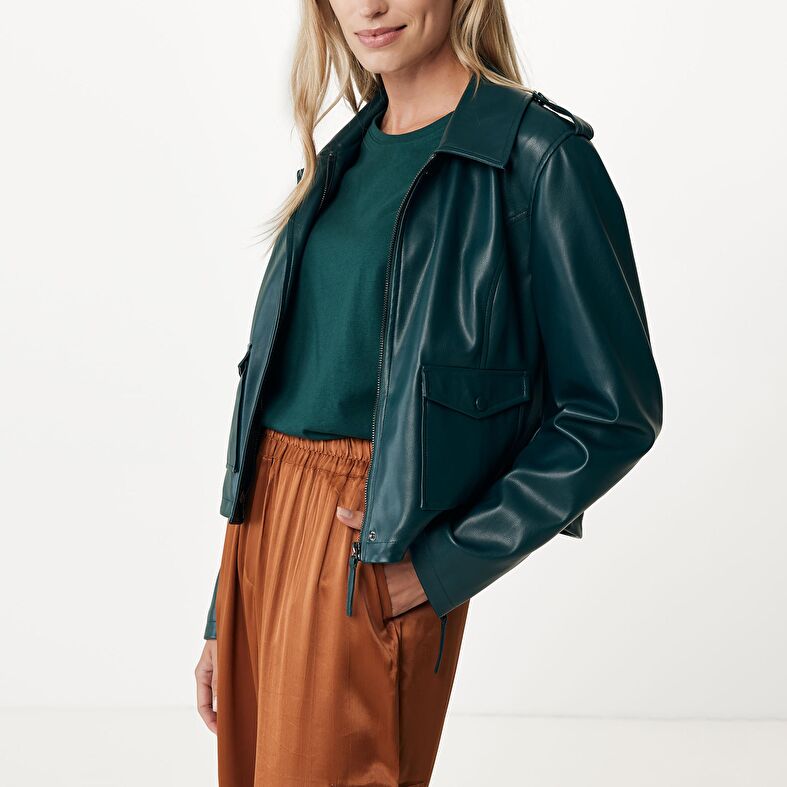 Chaqueta verde para mujer