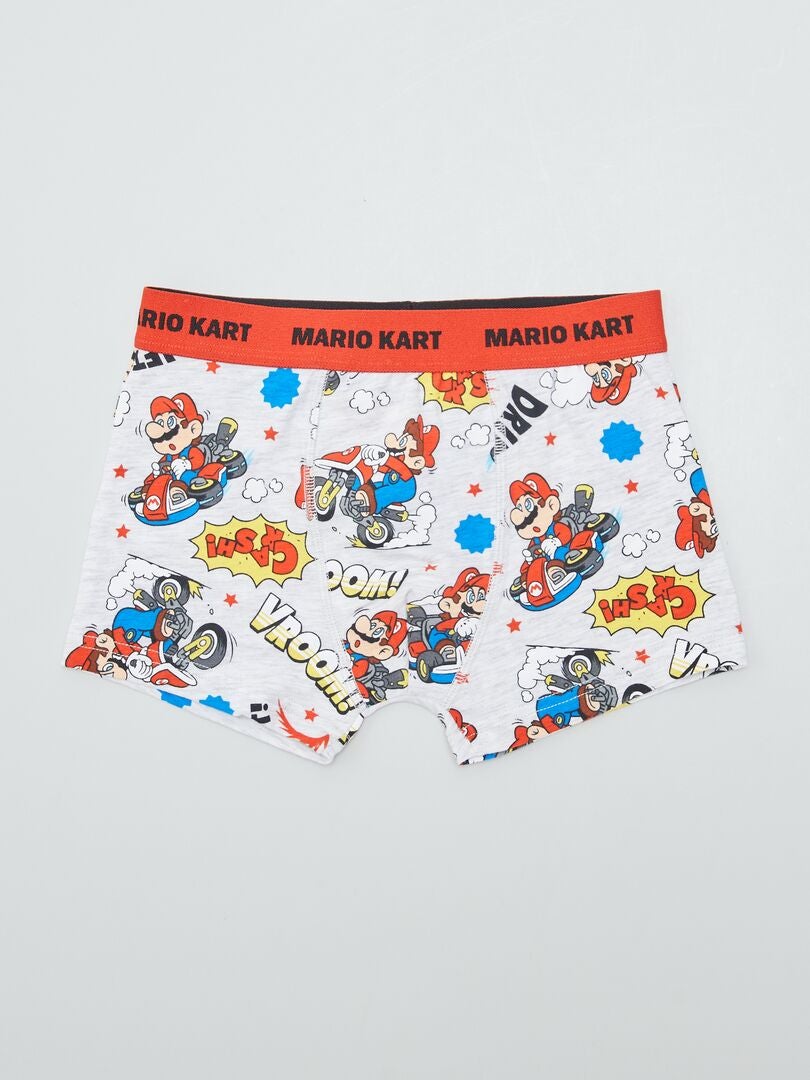 2 cuecas boxer 'Mario Kart' - BRANCAS
