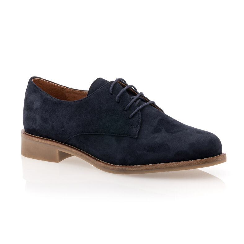 Sapatos femininos azuis de amarrar / Sapatos Derby