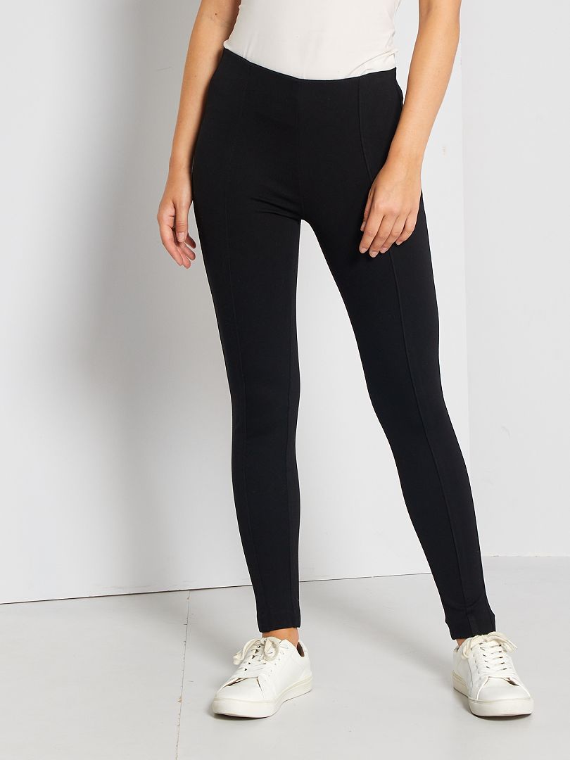 Effen lange legging - zwart