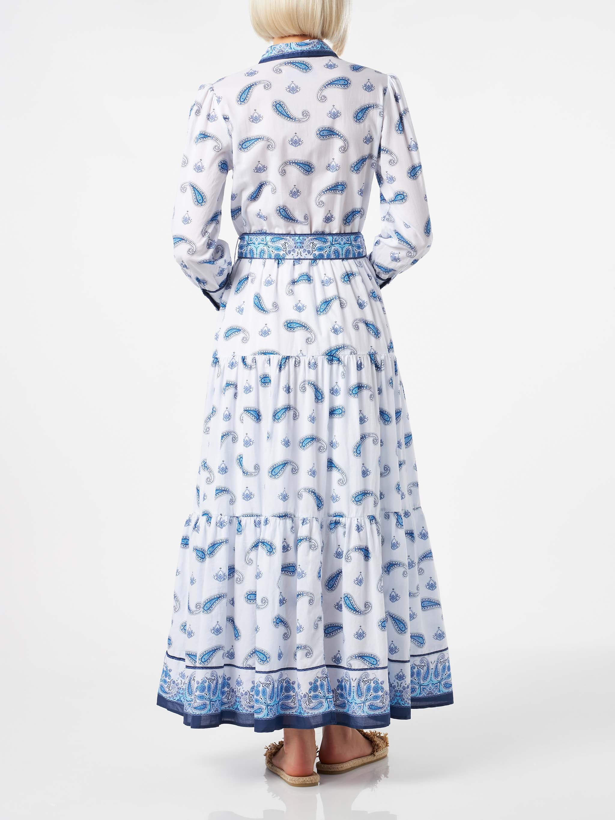 Langes Damenkleid mit Paisleymuster