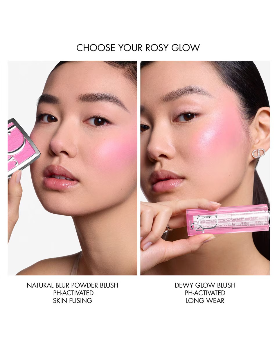 DIOR BACKSTAGE Rosy Glow - Ilgai išliekantys pudriniai skaistalai. Skaistalai su pH aktyvuojama spalva - ilgai išliekantys.