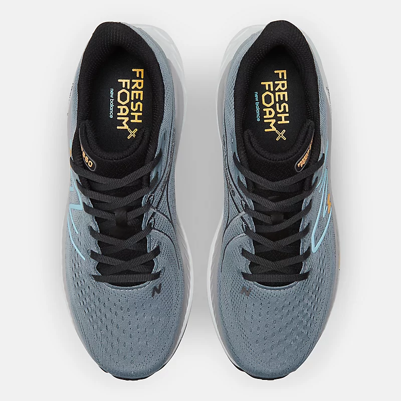 Fresh Foam X 860v13 Herrenschuhe – Stahlgrau mit Türkis und Goldgelb