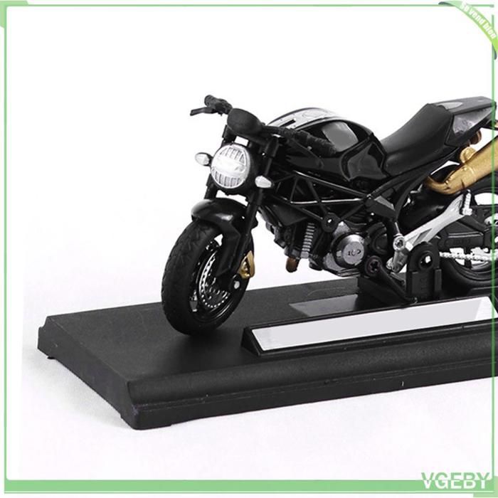 Fafeicy Motorcycle Toy Model, Miniature Alloy Motorcycle Toy, Portable Educational Model for Children, Black, Puzzle Games