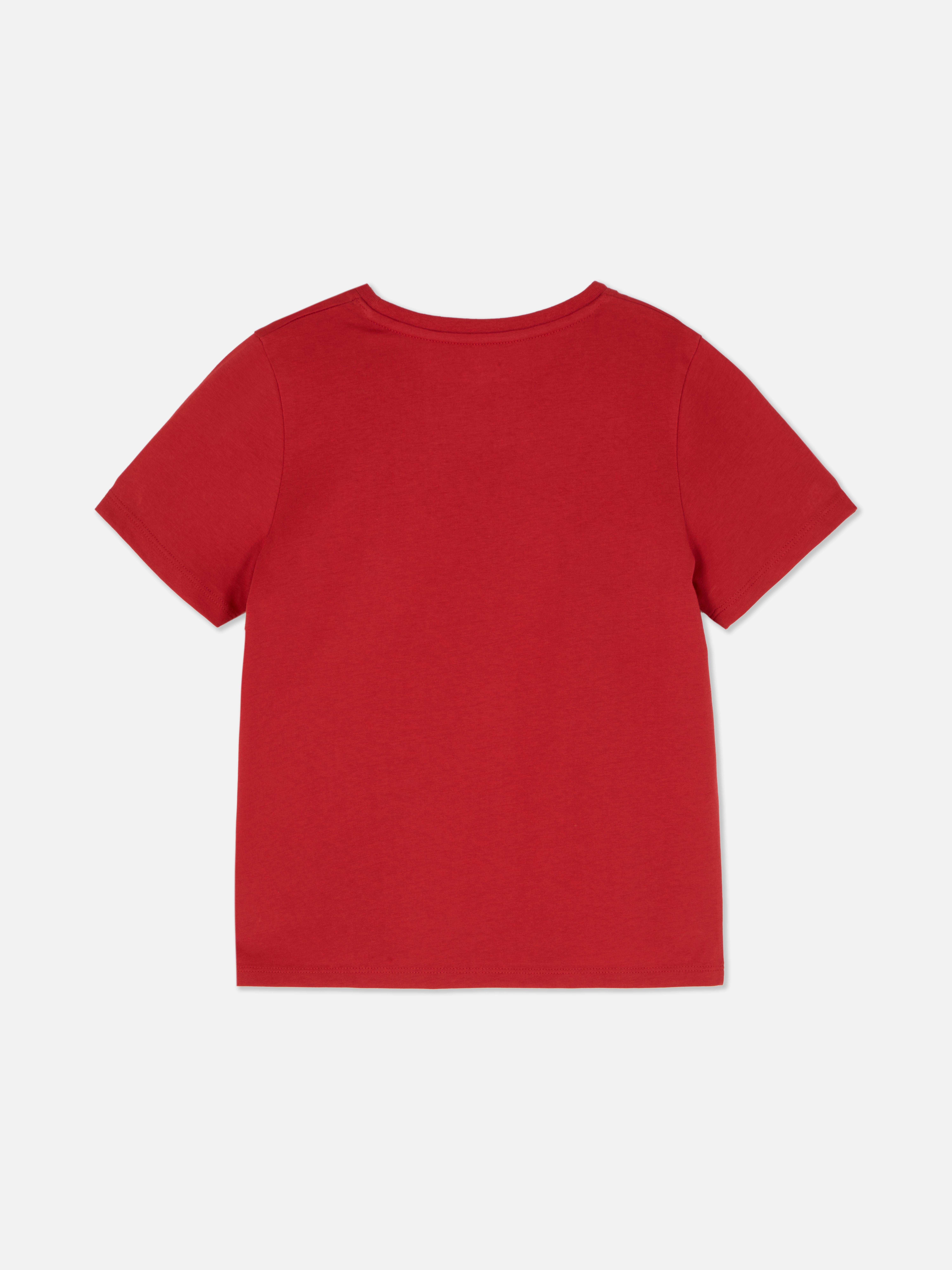 Kurzärmeliges T-Shirt mit Aufdruck Ein T-Shirt mit kurzen Ärmeln, Rundhalsausschnitt und Aufdruck