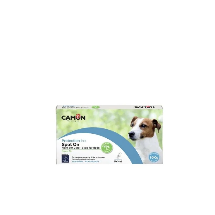 Flacons CAMON Spoton pour chiens Huile de neem 5 flacons jusqu'à 10 kg