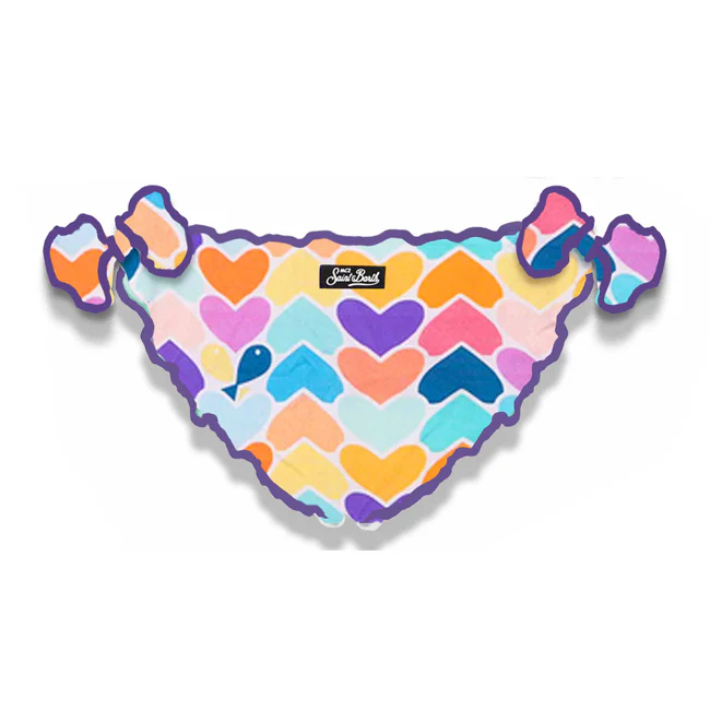 Slip da bagno da bambina con stampa cuori