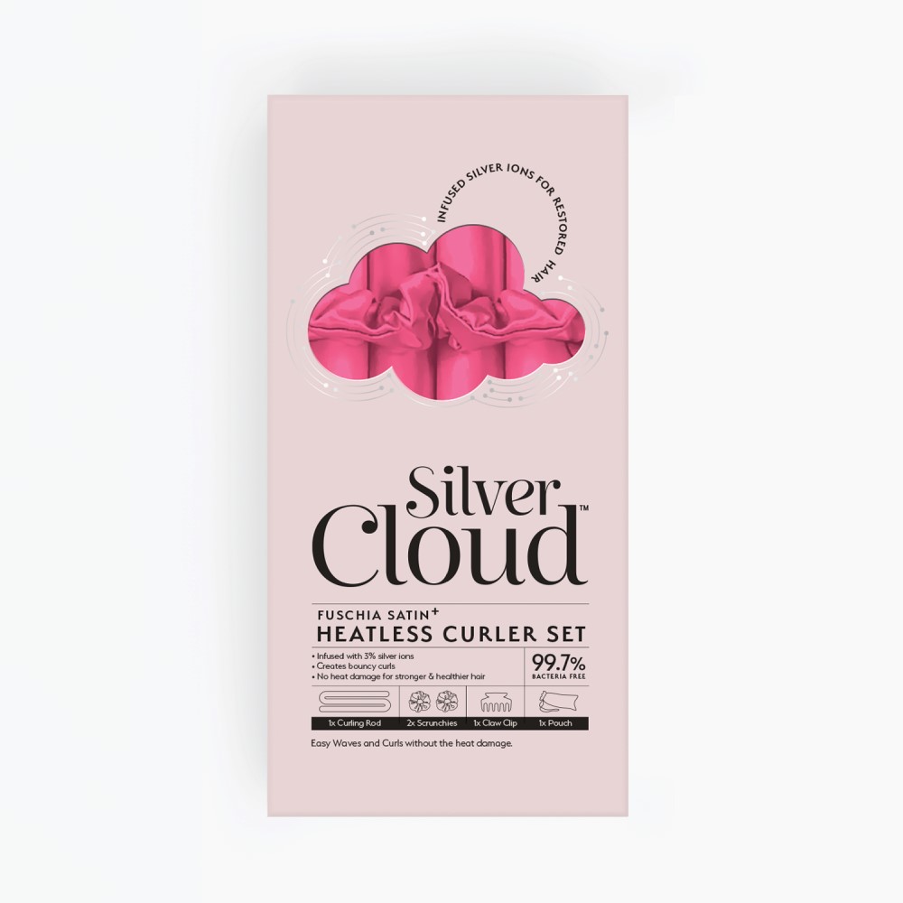 Bigoudis sans chaleur Silver Cloud Fuchsia