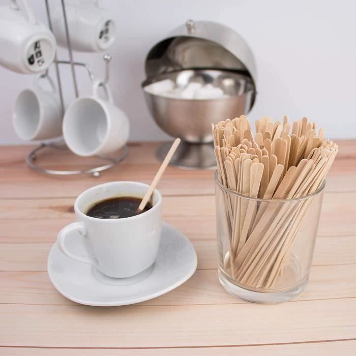 1000 Touillettes Agitateurs de café en Bois 11 cm - Bâtonnets de café jetables - Mélangeurs pour Café Thé Biodégradables,DG09347