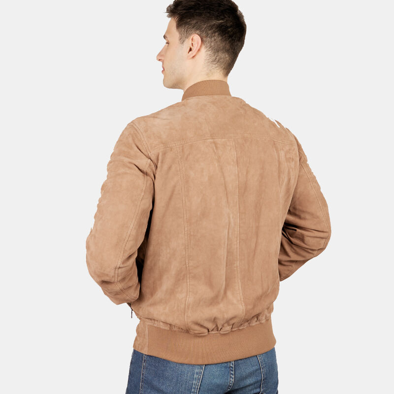 Bomber da uomo in suede
