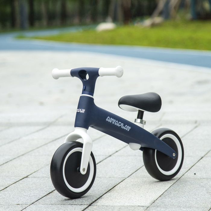 Bicicleta de equilibrio AIYAPLAY para niños - asiento ajustable, 2 ruedas, sin pedales - para bebés de 18 a 36 meses - hasta 25 kg - azul