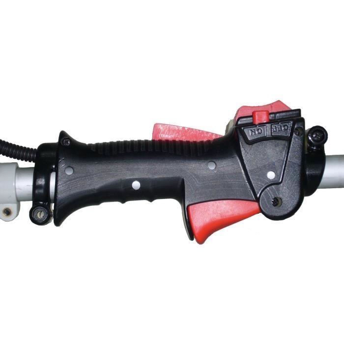 Mango completo adaptable para desbrozadoras, se acopla a un tubo de transmisión con un diámetro de 24 mm. Equipado con interruptor de encendido/apagado.