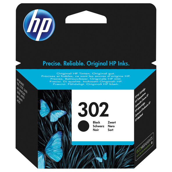 Ink cartridge 302, black, twin pack