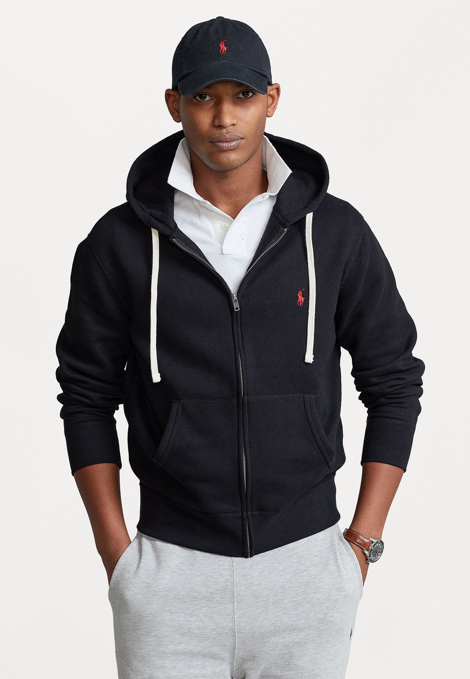 Polo Ralph Lauren THE RL FLEECE HOODIE - Sweatshirt met rits - zwart