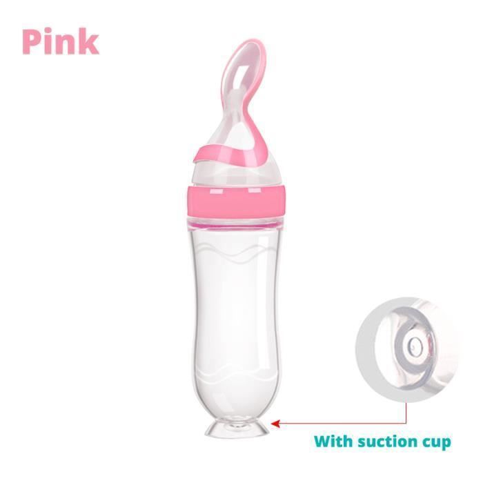Cuchara para biberón, alimentador de entrenamiento para leche de bebé, suplemento alimenticio, BPA, rosa cg0613sdp19rl