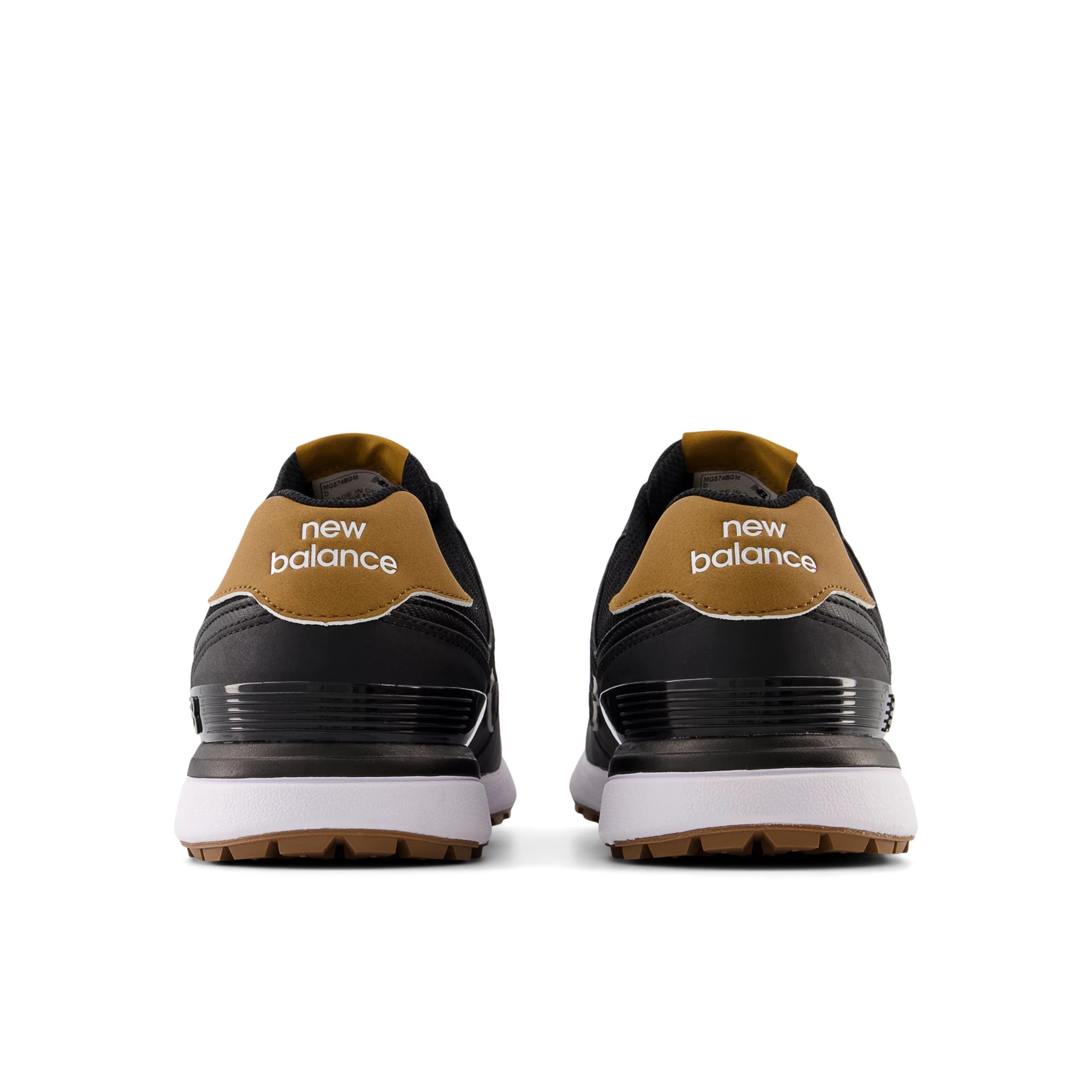 574 Greens v2 Golf Shoes Black with Gum
