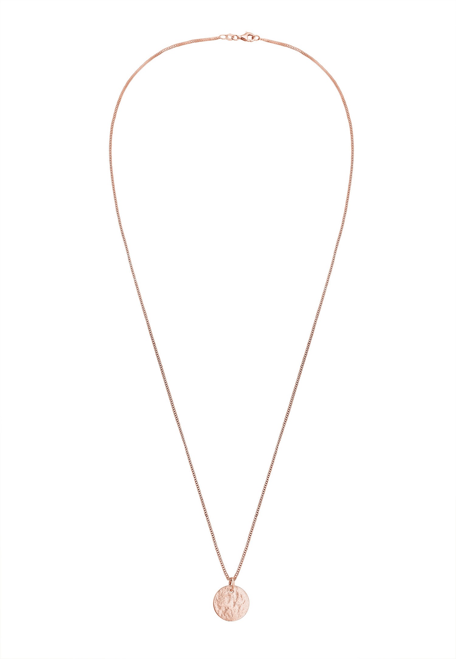 Elli Femmes Pendentif Plaquette Martelé en Argent Sterling 925