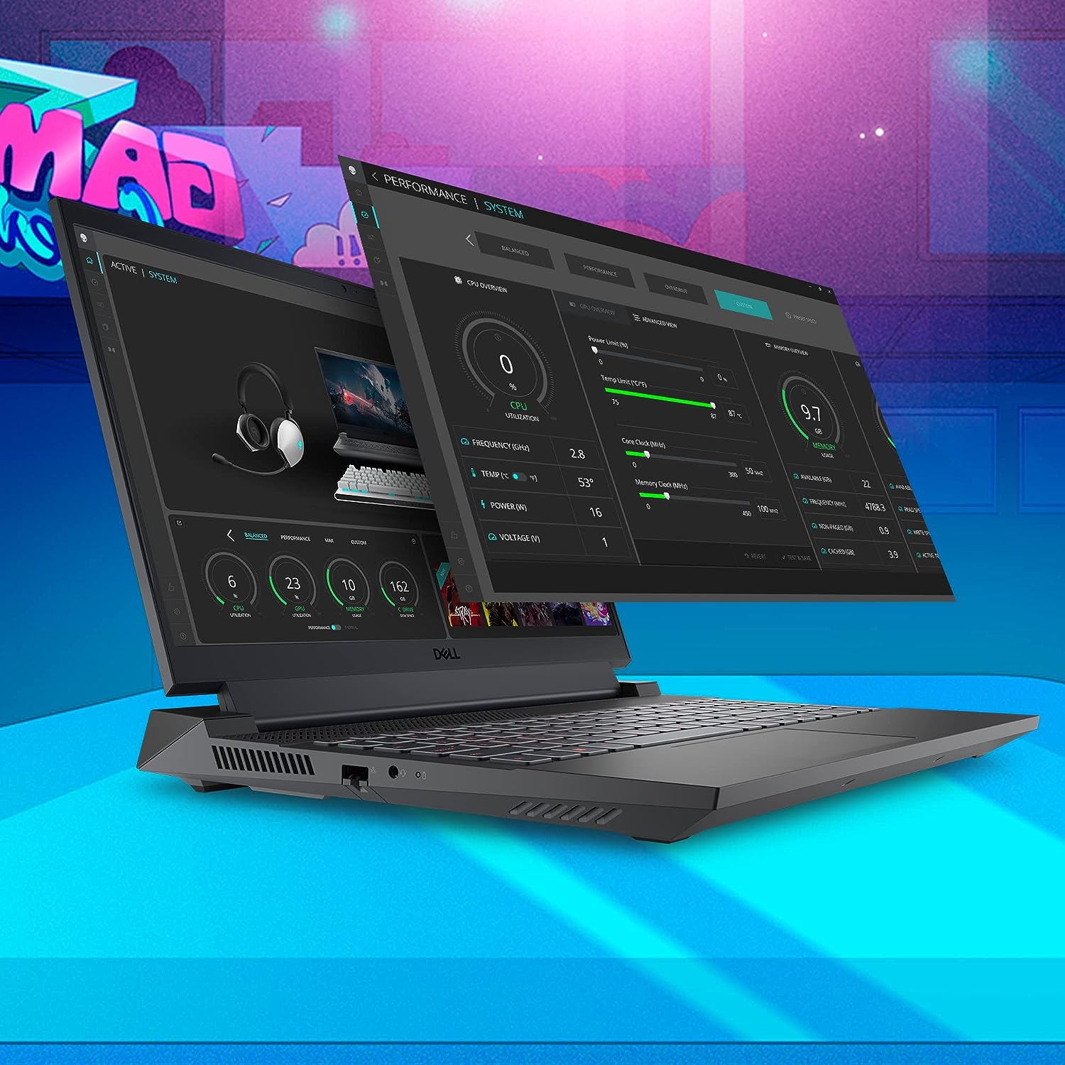 Dell G15 5530 -pelikannettava - 15,6 tuuman FHD (1920x1080) -näyttö, Intel Core i7-13650HX, 16 Gt:n DDR5 RAM-muistia, 1 Tt:n SSD-muistia, NVIDIA GeForce RTX 4060 8 Gt:n GDDR6-näytönohjain, Windows 11 Home, huolto - tummanharmaa
