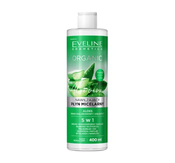 Eveline Cosmetics Organic Aloe Vera nawilżający płyn micelarny 5w1 400 ml