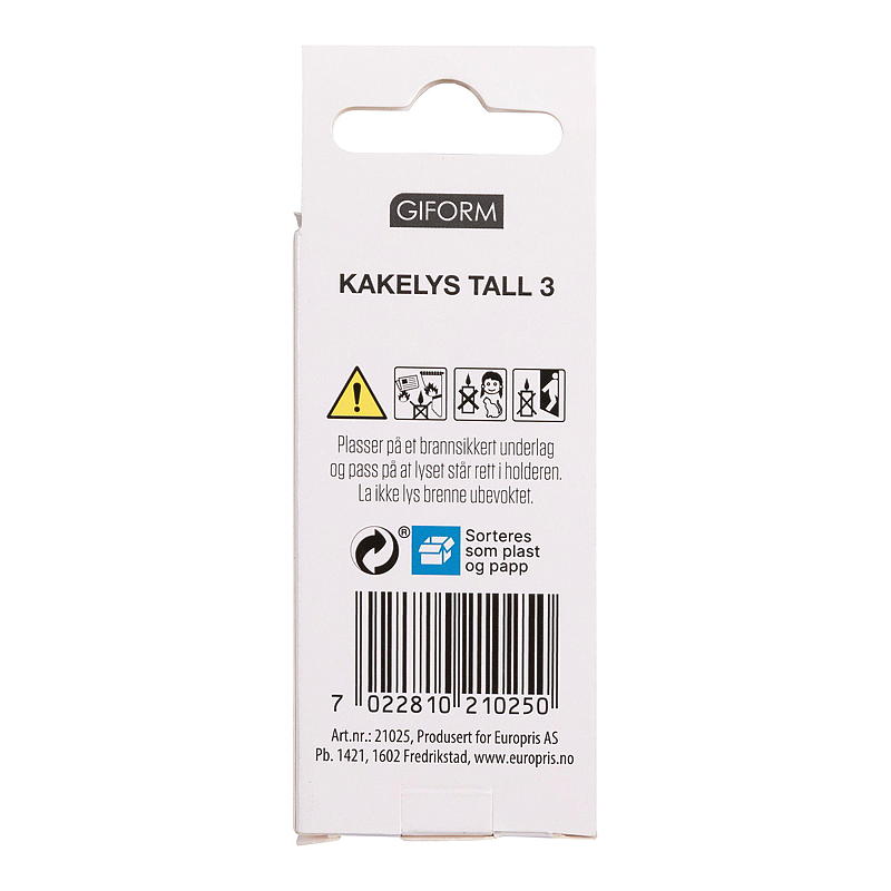Giform kakljus nummer 3