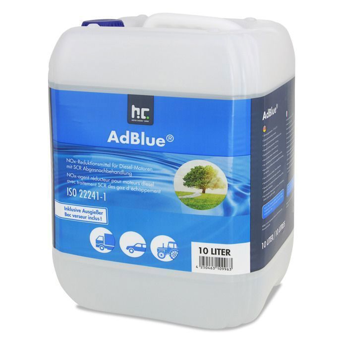 Höfer Chemie AdBlue 1 x 10L con boquilla - solución de urea para coches diésel como BMW y VW - bidón con boquilla
