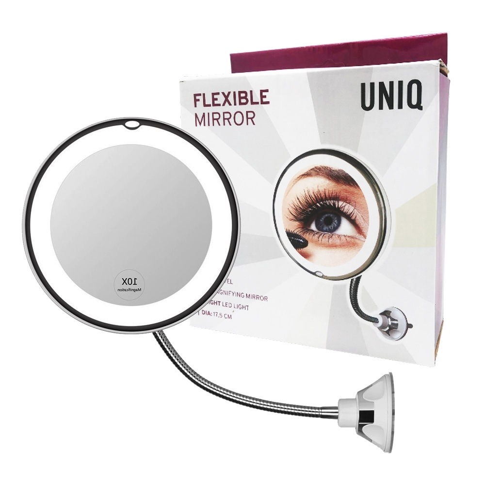 UNIQ UNIQ Miroir cosmétique flexible avec lumière LED et grossissement 10x