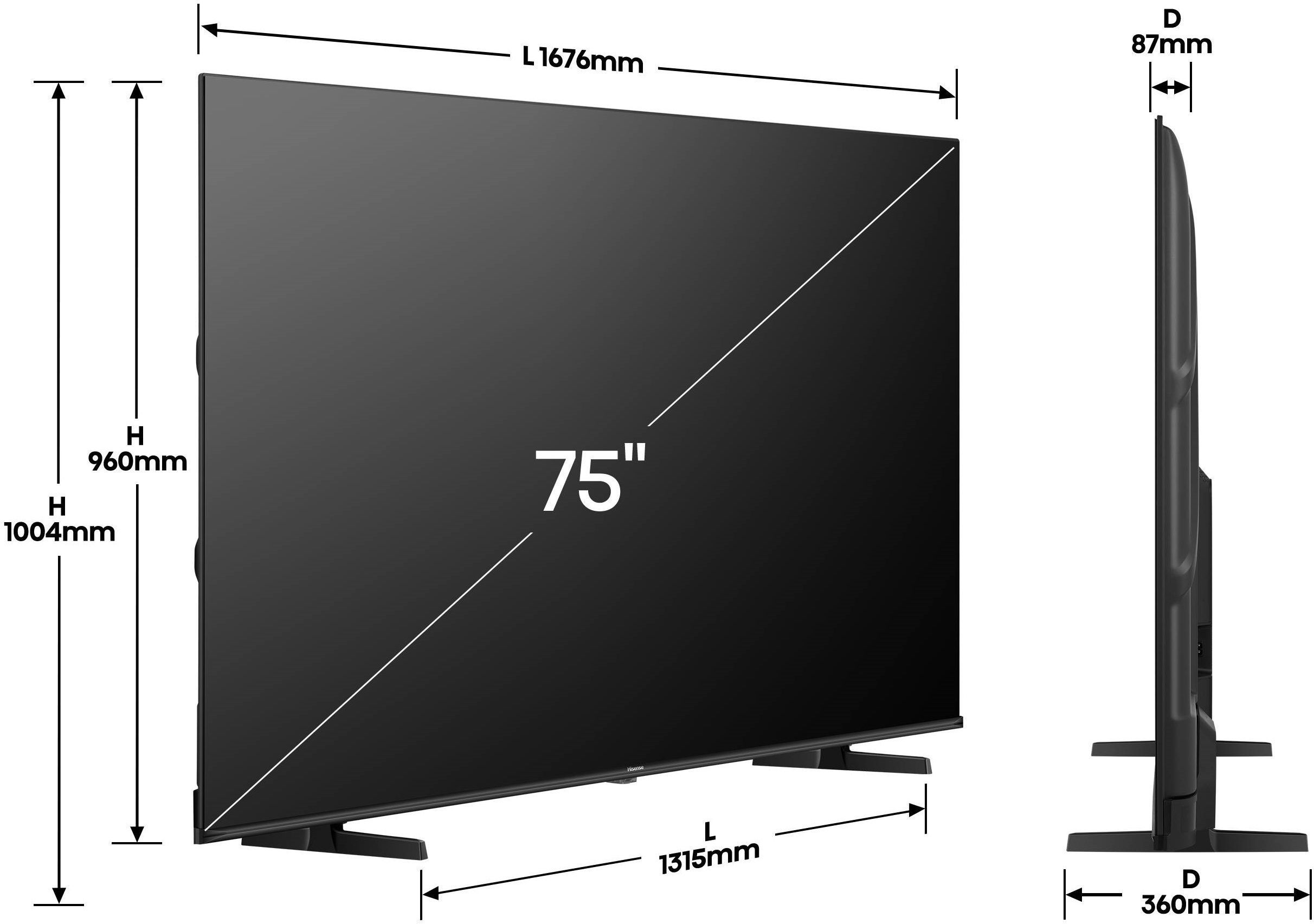 Hisense 75E7Q - TV QLED da 75