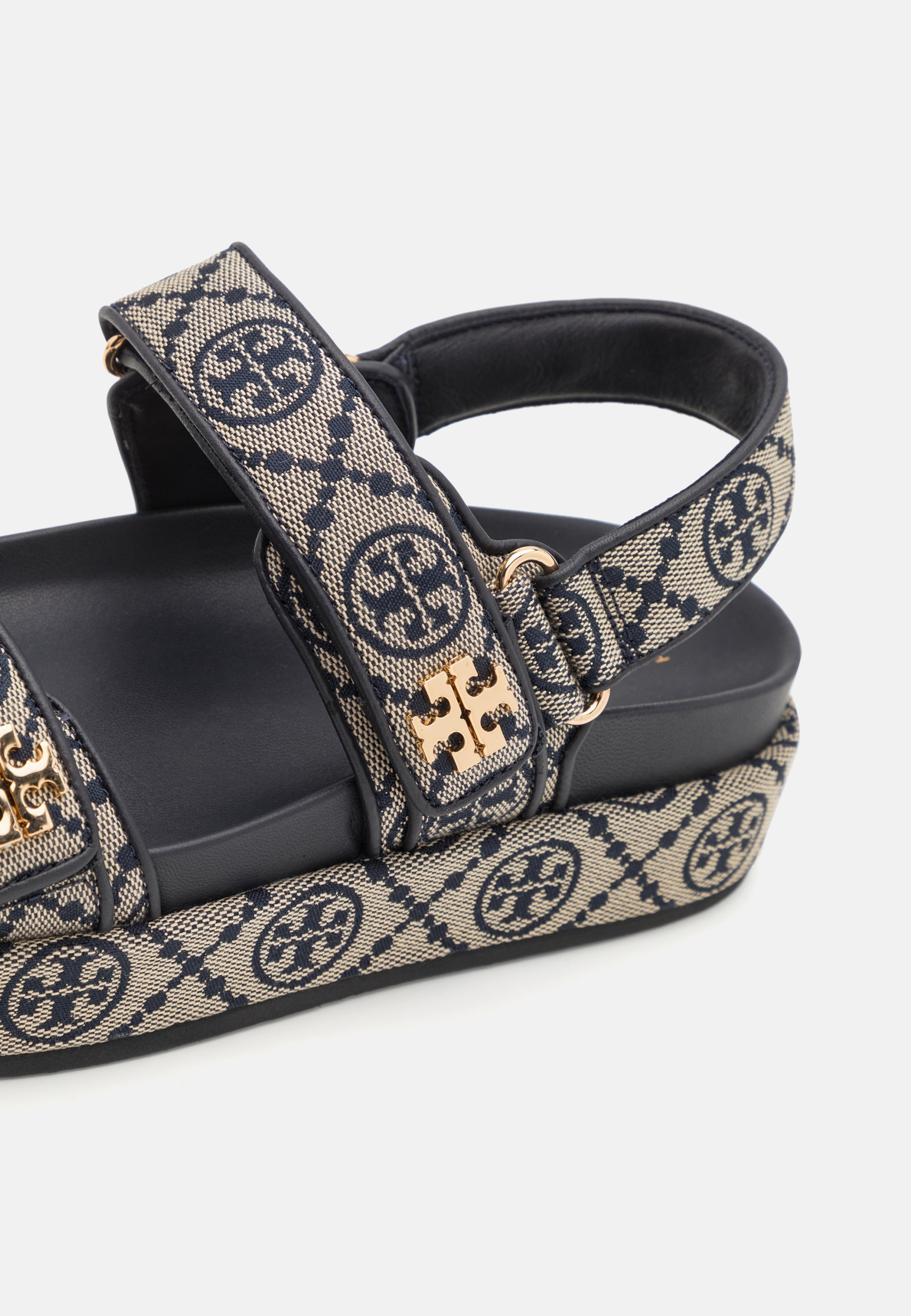 Tory Burch MONOGRAM KIRA SPORT - Sandały na platformie - idealny granat