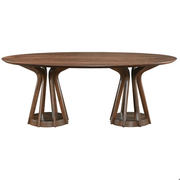 Mesa de comedor rectangular – STENNE – acabado nogal – 200x110 cm