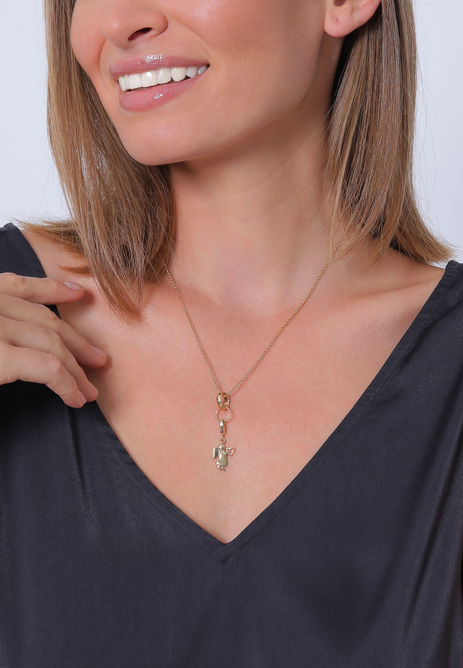 Elli Femmes Charm Ange Gardien Coeur Ciel en Argent Sterling 925