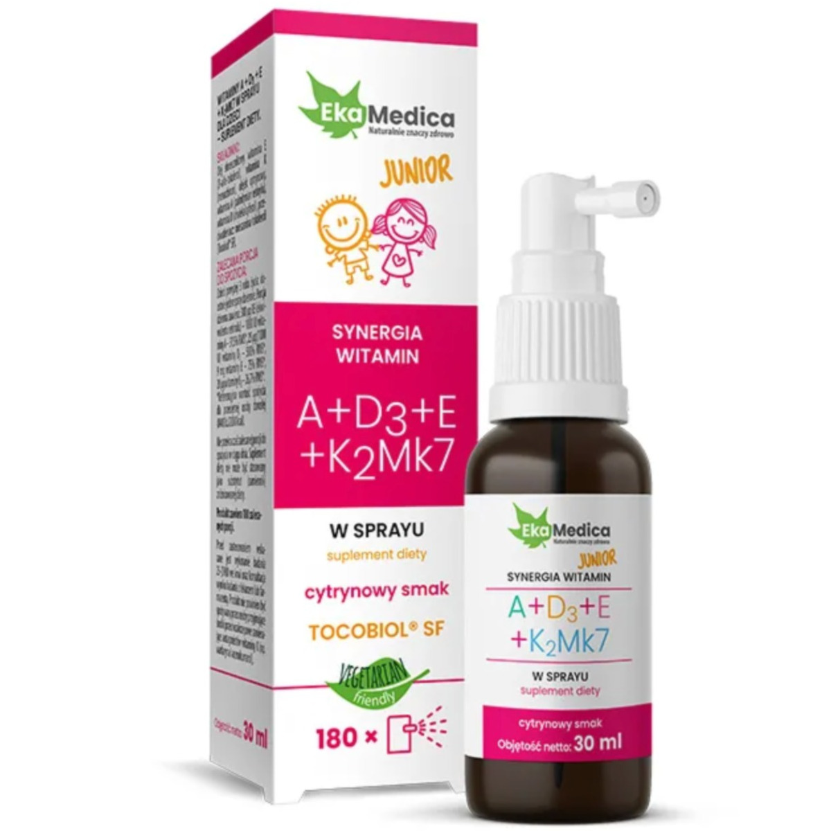 EkaMedica Vitamiinien Synergia Junior A+D3+E+K2Mk7