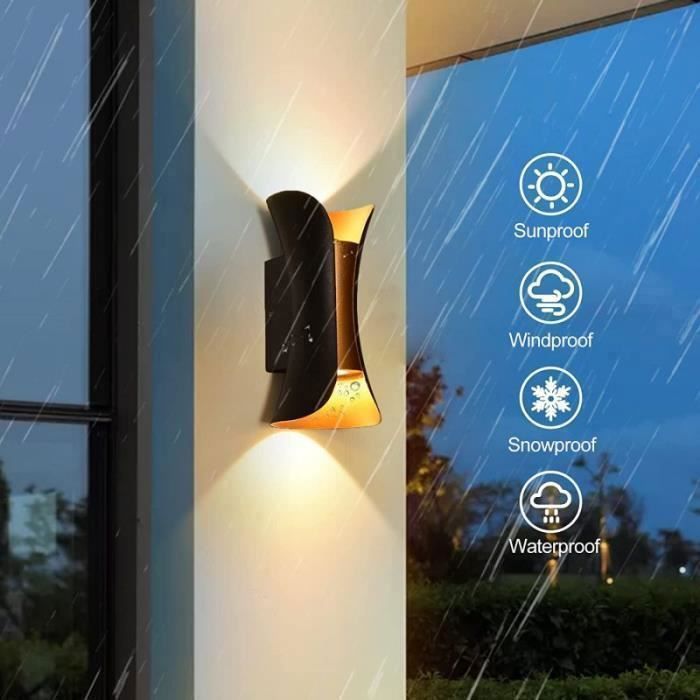 DELIPOP LED-wandlamp voor buiten - 10W 3000K Waterdicht IP65 - Decoratieve wandlamp voor tuin, terras of patio - Verlichting