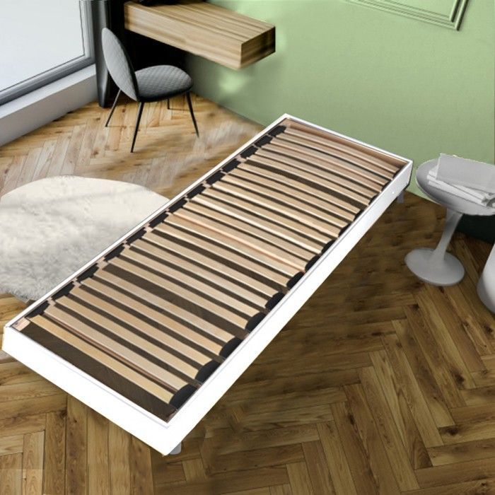 Base de cama SOMKIT 90x190 com pés / Branca