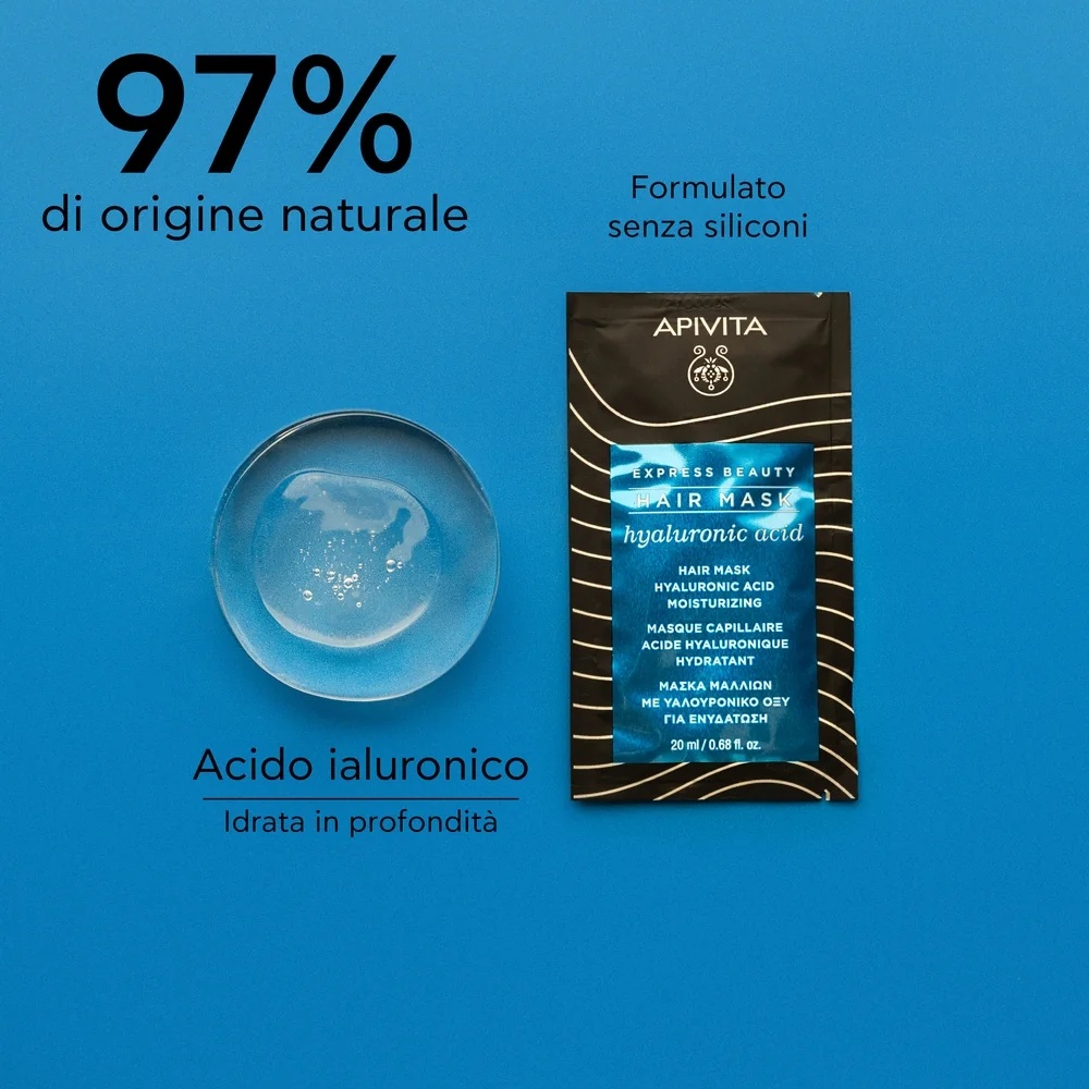 APIVITA Apivita Express Beauty Máscara Capilar Hidratante com Ácido Hialurônico 20 ml