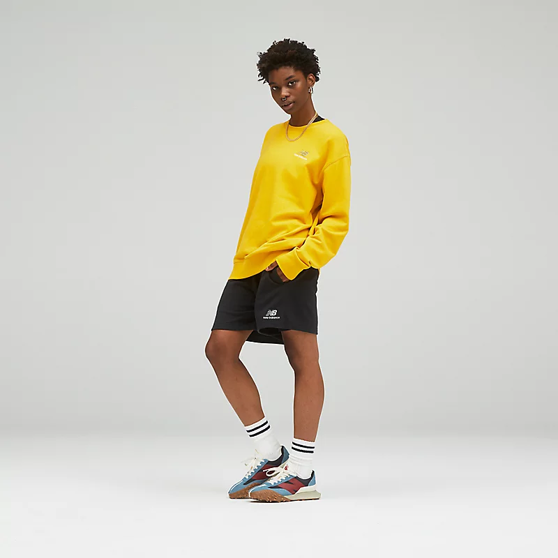 Uniseksowe spodenki frotte Uni-essentials – CZARNE