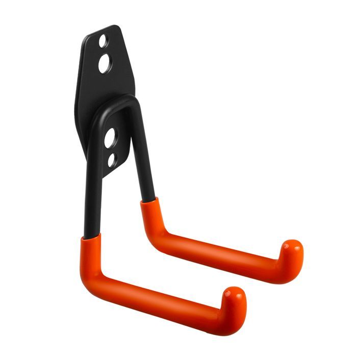 Soporte de pared para garaje - Maclean - MC-442 - Acero - Carga máxima 70 kg - Negro y naranja