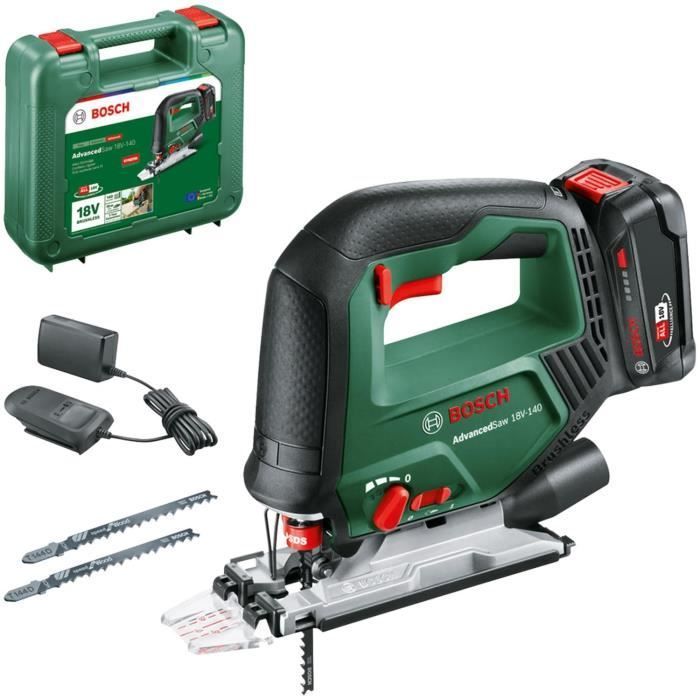 Sierra de calar de 18 V y 140 mm - BOSCH - AdvancedSaw - Batería de 18 V y 2,0 Ah + cargador