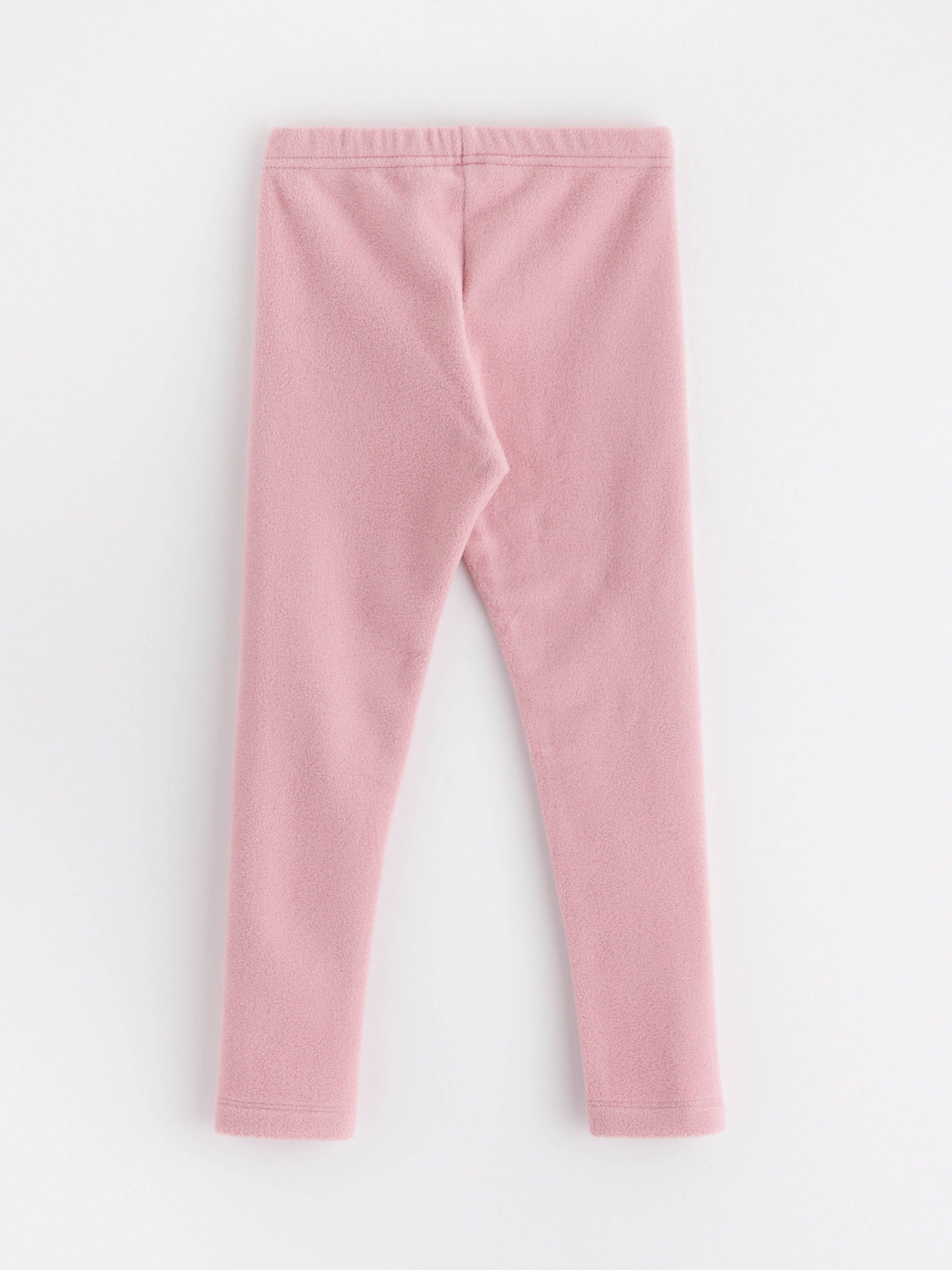 Legíny z mikrofleecu Dusty Pink