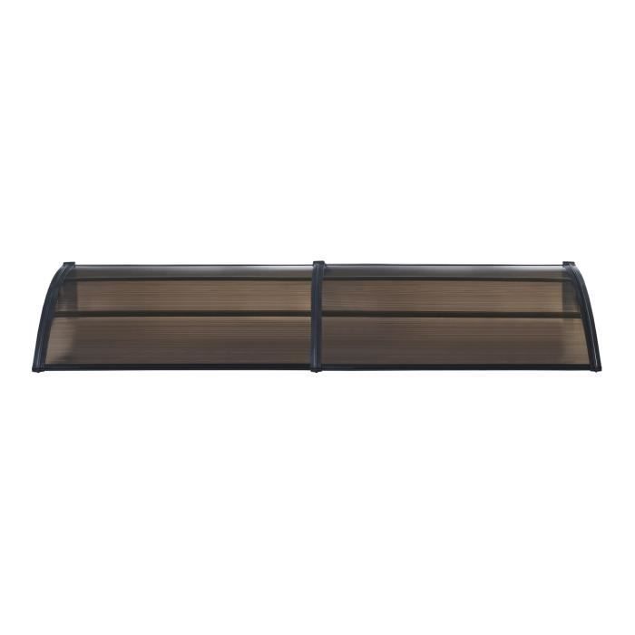 Auvent de Porte d'Entrée Mellerud 240 x 100 cm - EN.CASA - Aluminium - Polycarbonate