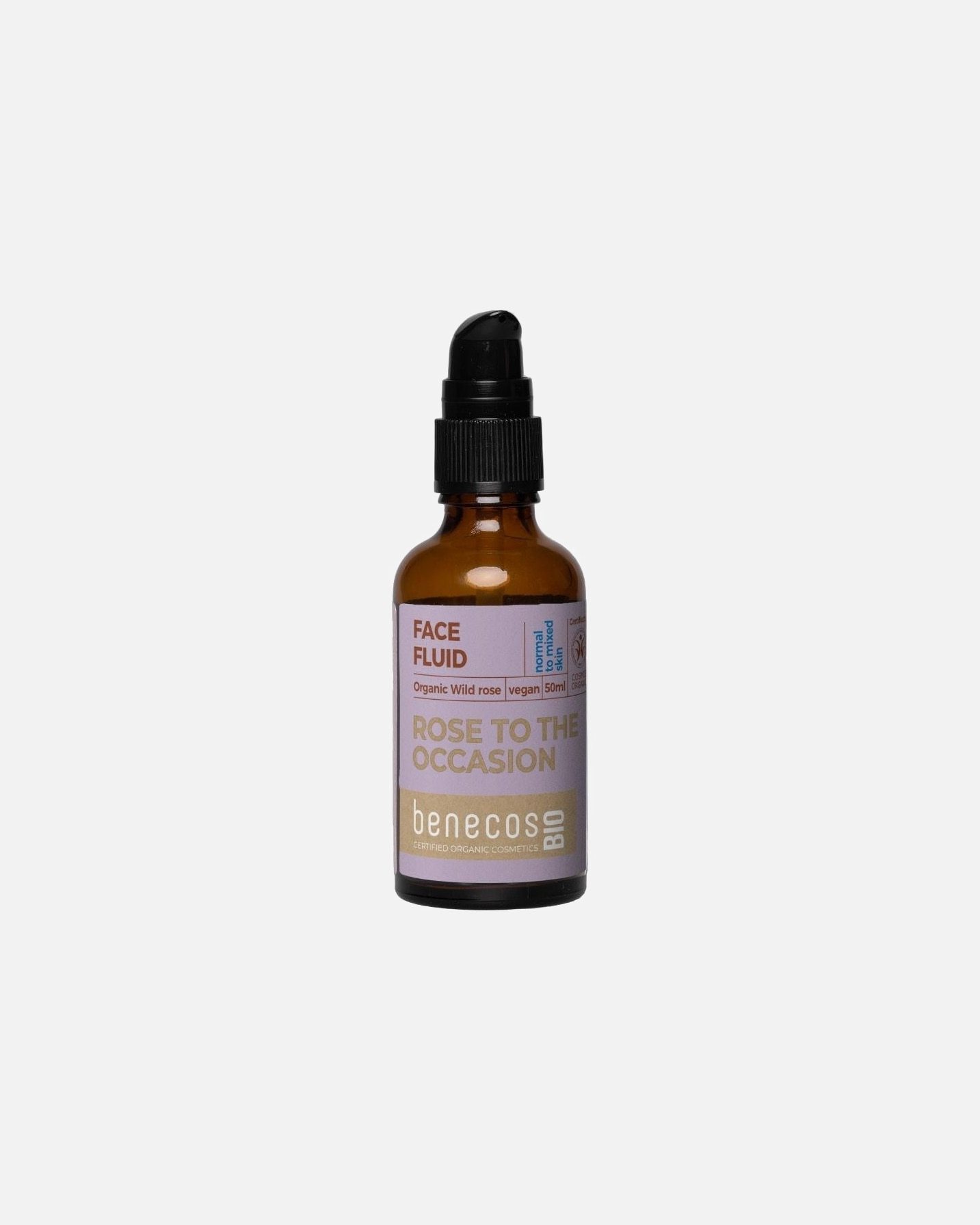 benecos Organski fluid za lice s divljom ružom - 50 ml