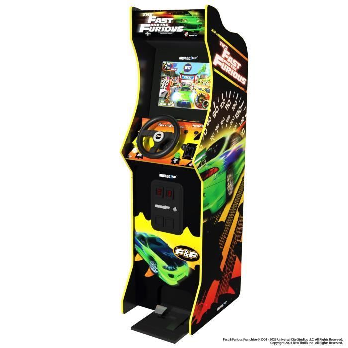 Máquina de Arcade1Up - Velozes e Furiosos Deluxe com 4 jogos incluídos