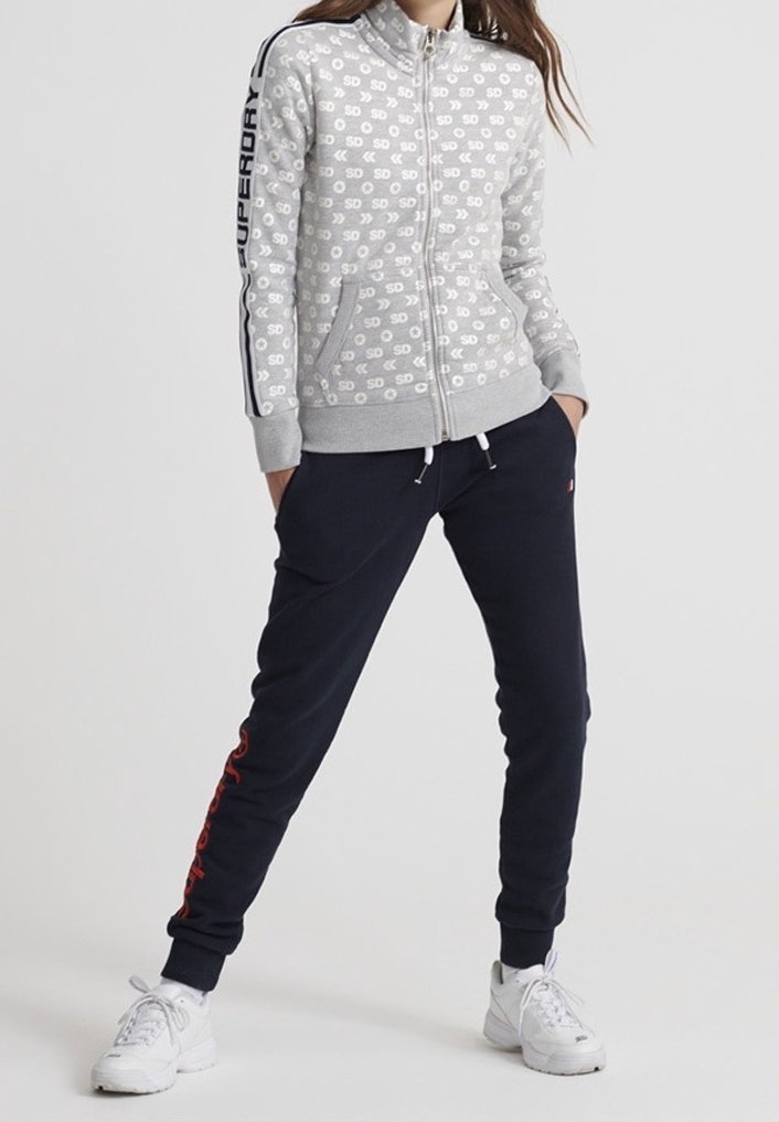 Superdry & Co pulover z zadrgo - siv