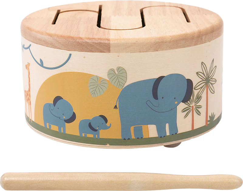 2Kids Toys Drevený bubon Safari Hudobná hračka