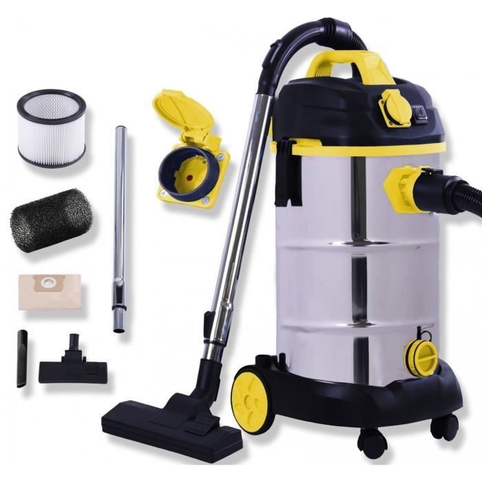 Aspirador Industrial MASKO - 1600 W - 30 L - Para Sólidos e Úmidos