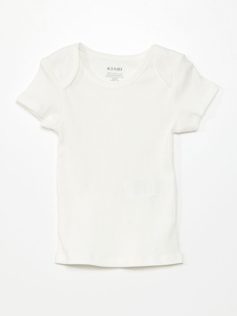 Conjunto de 2 camisetas de punto calado - Marrón