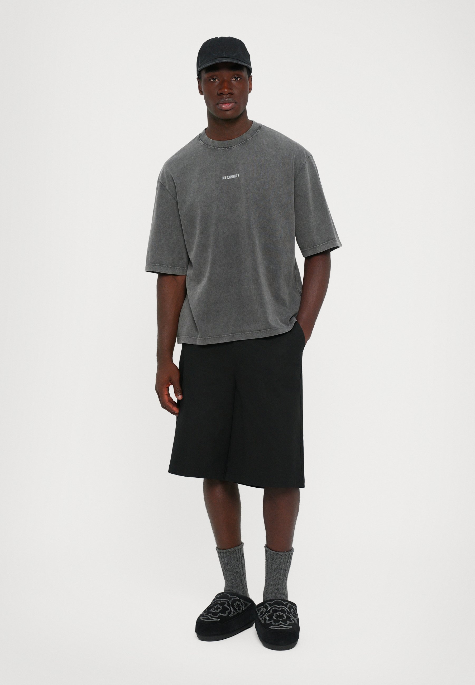 Han Kjøbenhavn GRAFIK-OVERSIZE-T-SHIRT - Bedrucktes T-Shirt - Dunkelgrau